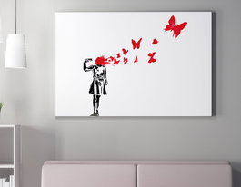 Wallity Banksy WY120 Lienzo Decorativo Enmarcado 50 x 70 cm